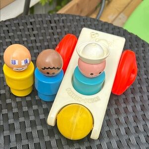 Vintage fisher-price car and figures